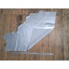 Bande de cuir de veau - quadrillage - nacré - argent - maroquinerie - cuir en stock