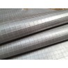 Bande de cuir de veau - quadrillage - nacré - argent - maroquinerie - cuir en stock