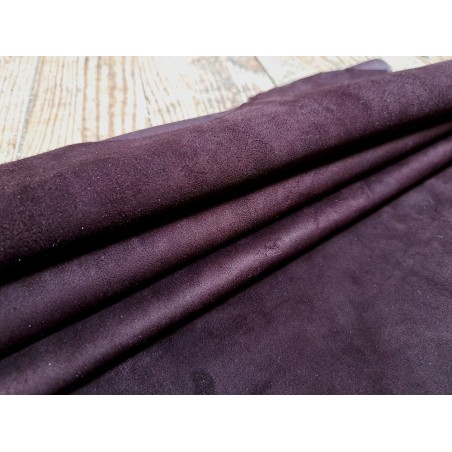 Veau velours - Bordeaux - Cuir en Stock