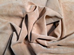 Peau de veau velours - sable - Cuir en Stock