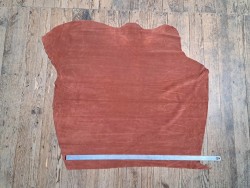 Peau de veau velours - MARRON SEQUOIA - Cuir en Stock