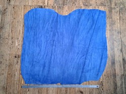 Peau de veau velours - BLEU DENIM - Cuir en Stock