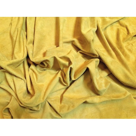 Peau de veau velours - jaune - Cuir en Stock