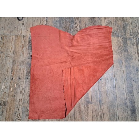 Peau de veau velours - PAPRIKA - Cuir en Stock
