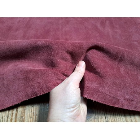 Peau de veau velours - MAUVE - Cuir en Stock