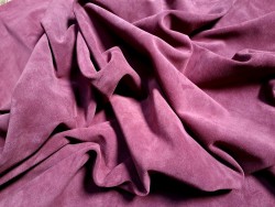 Peau de veau velours - mauve - Cuir en Stock
