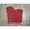 Peau de veau velours - BRIQUE ROUGE - Cuir en Stock