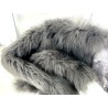Cuir peau de lapin en poil Cuir en Stock Gris cendre