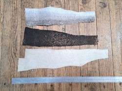 Peau de cuir de poisson - saumon - Cuir marin - cuir en stock