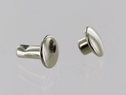 lot rivets double calotte acier nickelé accessoire maroquinerie cuirenstock