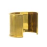 Bracelet Manchette en Acier Inoxydable - DORÉ - Cuir en Stock