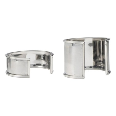 Bracelet Manchette en Acier Inoxydable – 20 mm ou 50 mm – Doré ou Argenté - Cuir en Stock