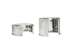Bracelet Manchette en Acier Inoxydable – 20 mm ou 50 mm – Doré ou Argenté - Cuir en Stock