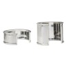 Bracelet Manchette en Acier Inoxydable – 20 mm ou 50 mm – Doré ou Argenté - Cuir en Stock
