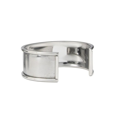 Bracelet Manchette en Acier Inoxydable – 20 mm ou 50 mm – Doré ou Argenté - Cuir en Stock