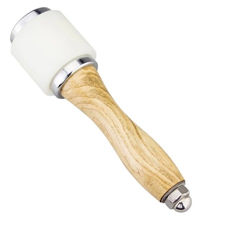 Maillet de frappe en polyéthylène et manche bois – 590 g - Cuir en Stock