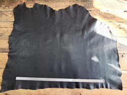 Collet de vache tannage végétal grainé - Noir- Cuirenstock