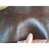 Morceau de collet tannage végétal grainé - Châtaigne - Cuir en Stock