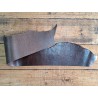 Morceau de collet tannage végétal grainé - Châtaigne - Cuir en Stock