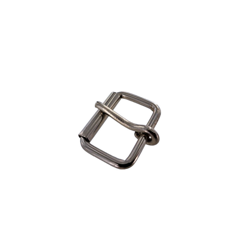 Boucle de ceinture à rouleau - Nickelé - 25mm - Cuir en Stock