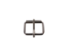 Boucle de ceinture à rouleau - Nickelé - 25mm - Cuir en Stock
