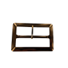 Grande boucle de ceinture rectangulaire brillante - Bronze - 60 mm