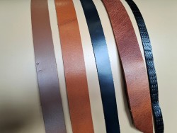 5 bandes de cuir classique ou à effet - 2ème choix