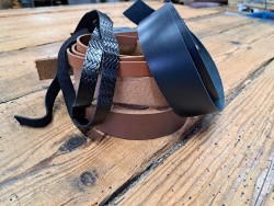 5 bandes de cuir classique ou à effet - 2ème choix