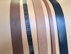 5 bandes de cuir classique ou à effet - 2ème choix