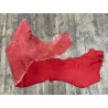 Flanc de vache – Cuir ROUGE MAT – Tannage minéral – Souple & élastique - 2ᵉ choix - Cuir en Stock