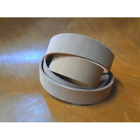 Bande de cuir velours - BRUN LIEGE- Cuir en Stock