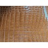 Peau de cuir de crocodile véritable - Brun - Cuir en Stock