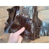 Cuir de crocodile véritable - Chocolat - Cuir en Stock
