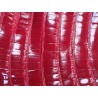 Cuir de crocodile véritable - rouge - maroquinerie bijoux - Cuir en Stock