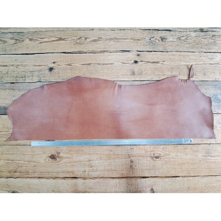 Bande de collet tannage végétal - Noisette - Cuir en Stock