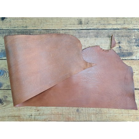 Bande de collet tannage végétal - Noisette - Cuir en Stock