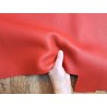 Morceau de cuir de taurillon - gros grain - orange potimarron - Cuirenstock