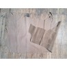 Demi peau de cuir de vachette grainée nubuck - Lin - Cuir en Stock
