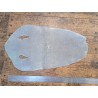 Peau de galuchat - perle centrale - cuir exotique - holographique argenté  - Cuir en stock