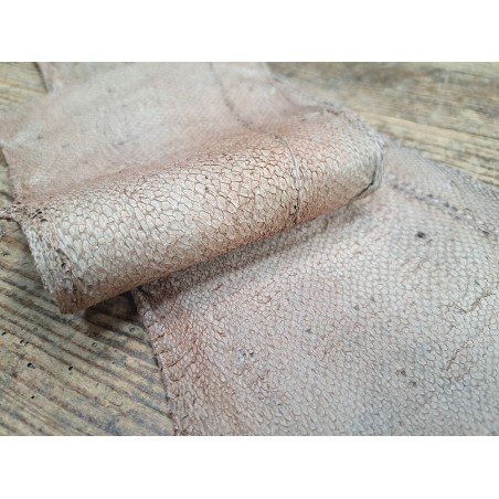 cuir cabillaud - poisson - maroquinerie - rose pastel mat - cuirenstock