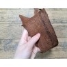 cuir cabillaud - poisson - maroquinerie - brun mat - cuirenstock