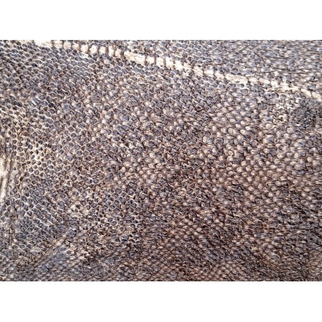 cuir cabillaud - poisson - maroquinerie - brun kaki mat - cuirenstock