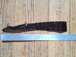 Peau de crocodile - Prune foncé - Cuir en Stock