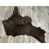 Flanc de vache – Cuir NUBUCK MARRON CHOCOLAT – Tannage minéral – Souple & élastique - 2ᵉ choix - Cuir en Stock