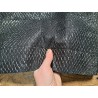 Peau de cuir de poisson tilapia noir mat - cuirenstock