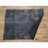 Tapis en cuir de Tilapia cousu - Noir Argenté - Cuir en Stock
