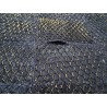 Tapis en cuir de Tilapia cousu - Noir Argenté - Cuir en Stock