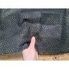 Tapis en cuir de Tilapia cousu - Noir Doré - Cuir en Stock