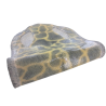 Peau de galuchat - perle centrale - cuir exotique - girafe beige/gris clair  - Cuir en Stock