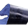 peau de cuir d'autruche bleu france brillant maroquinerie accessoire luxe exotique cuirenstock
